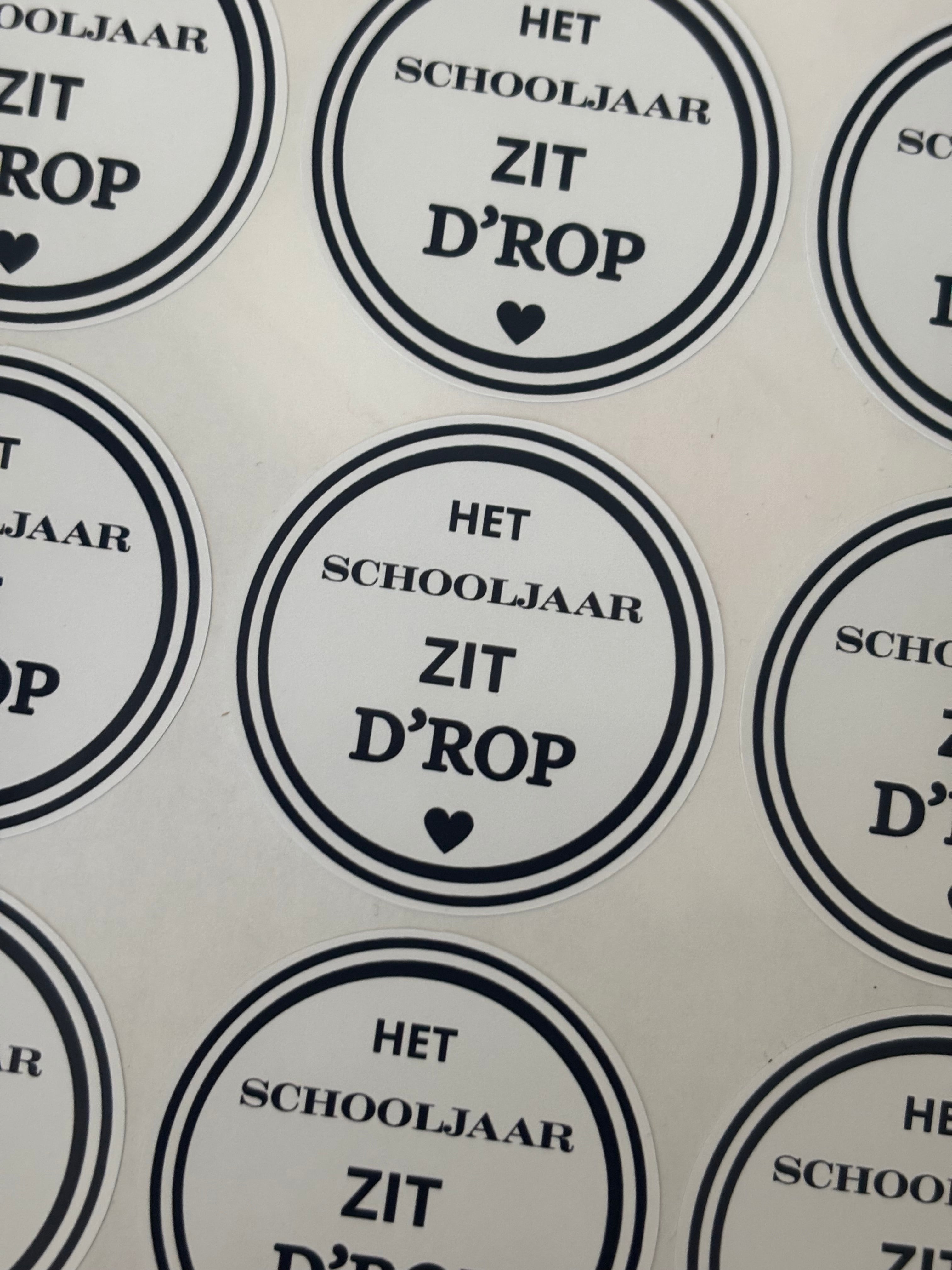 Het schooljaar zit D’ROP stickers