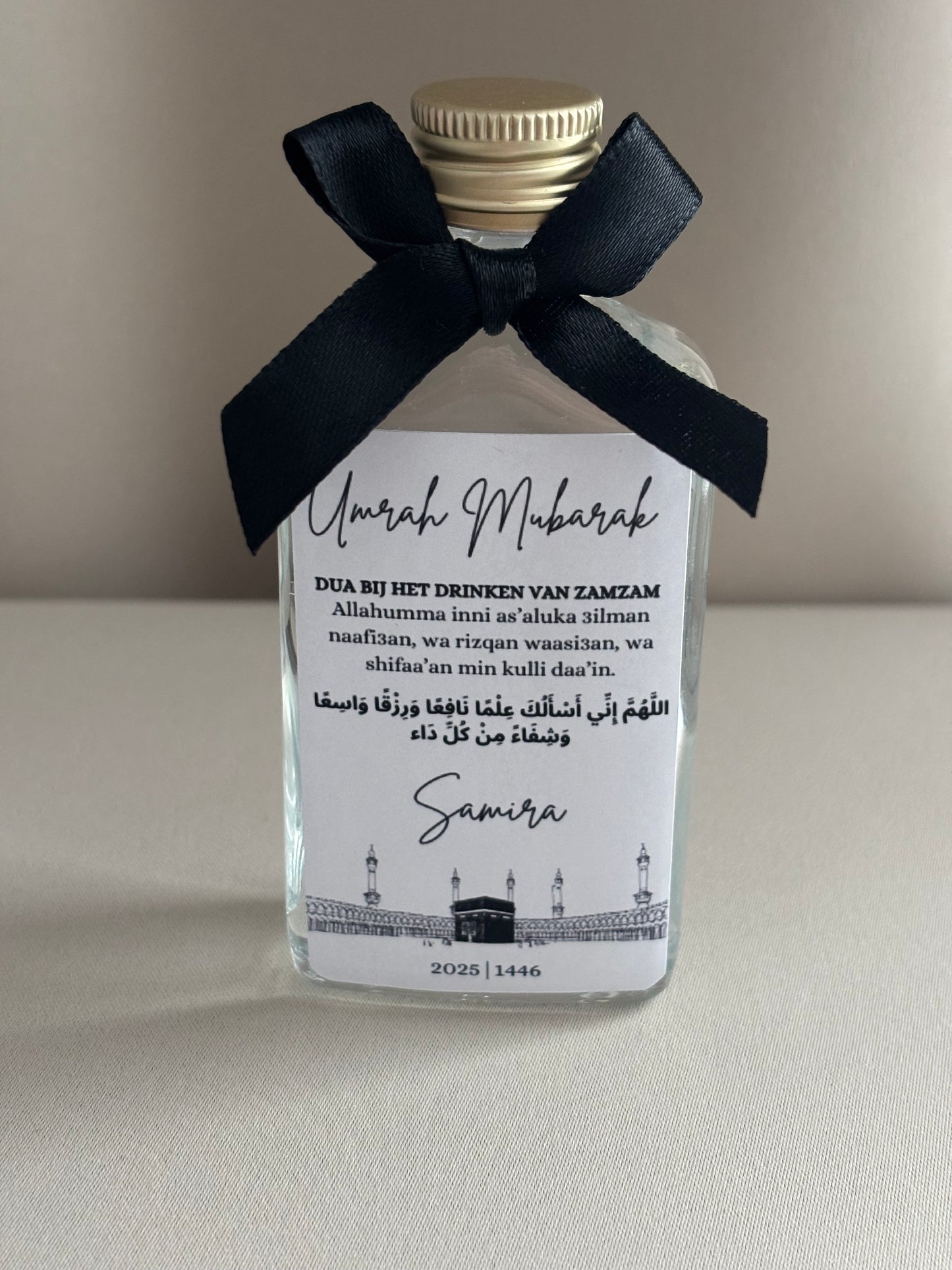 Umrah Mubarak || zwart/wit zamzam flesje