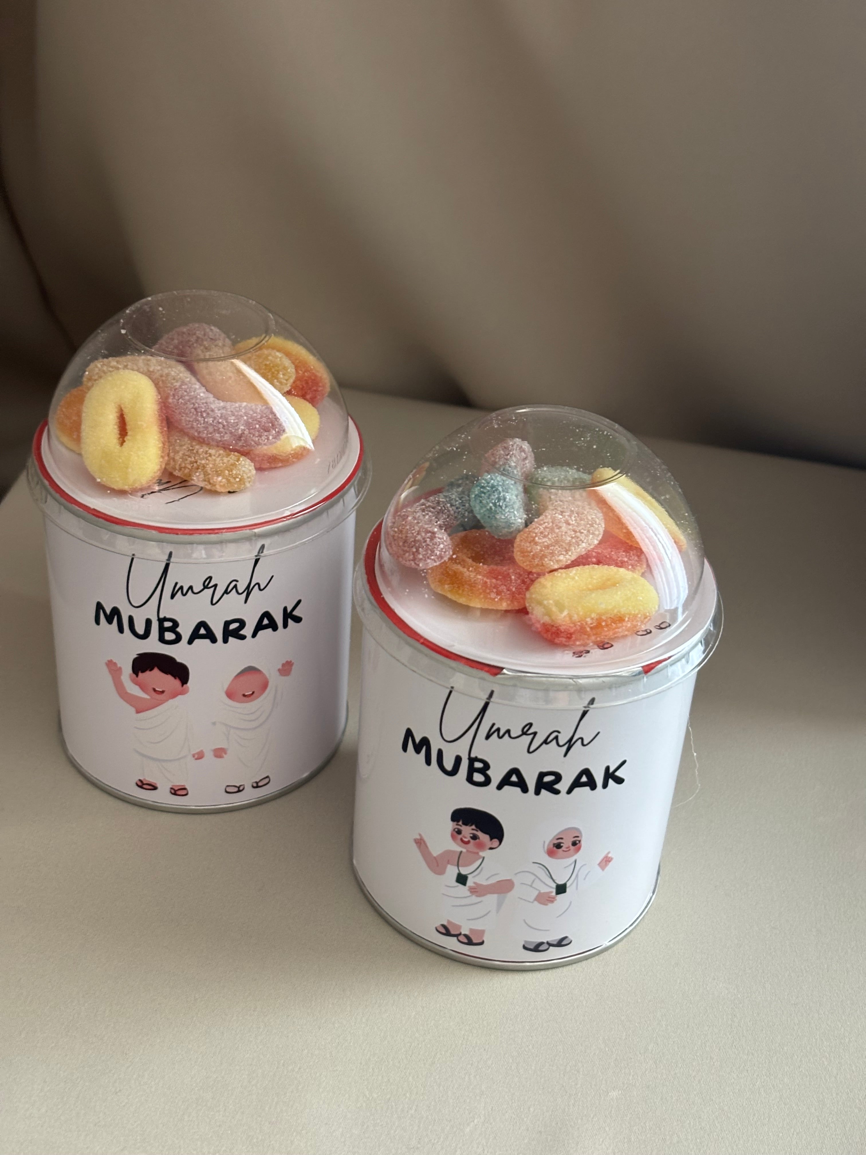 Umrah of hadj Mubarak pringles met snoep