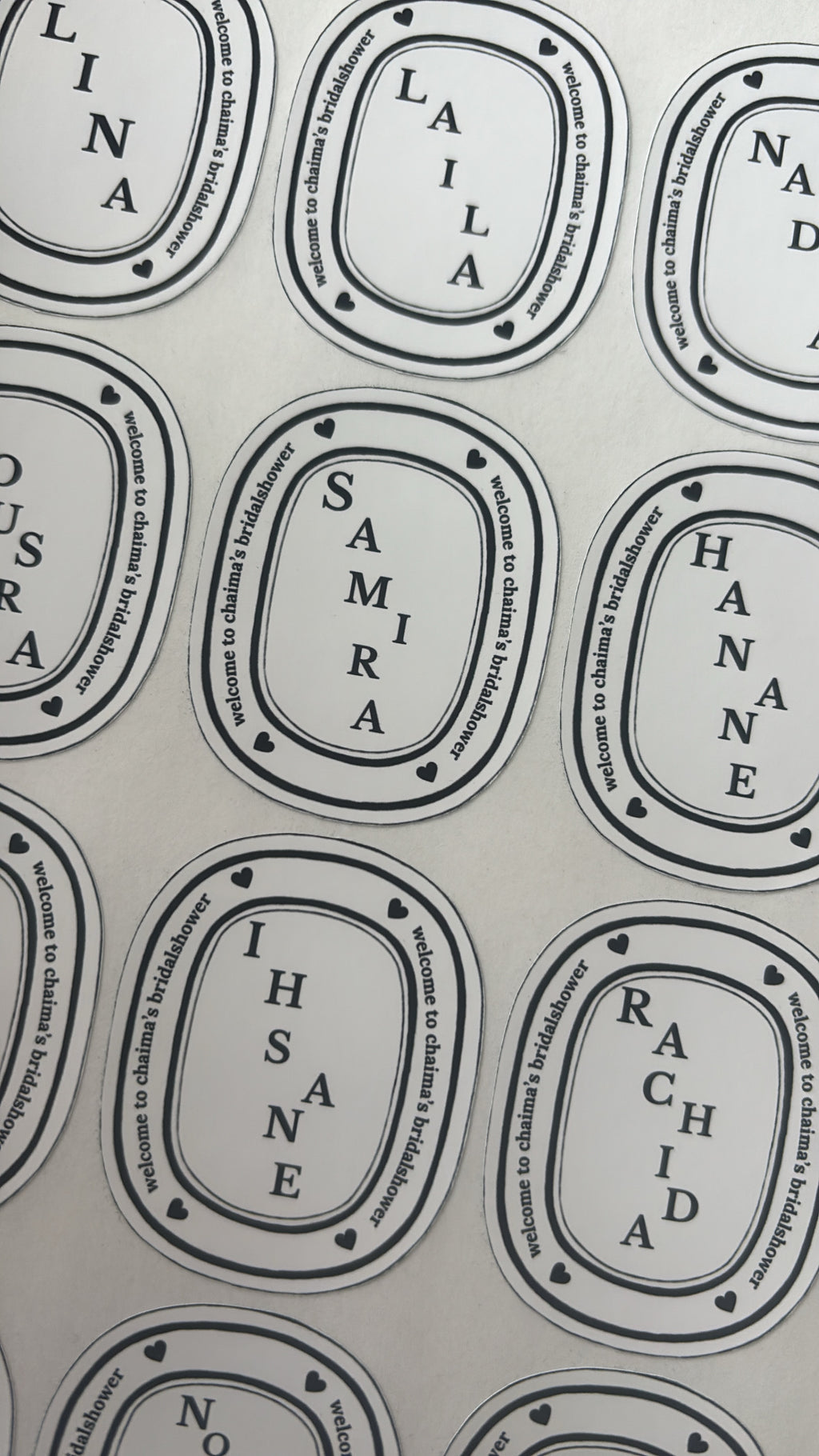 Gepersonaliseerde Diptyque-stijl stickers