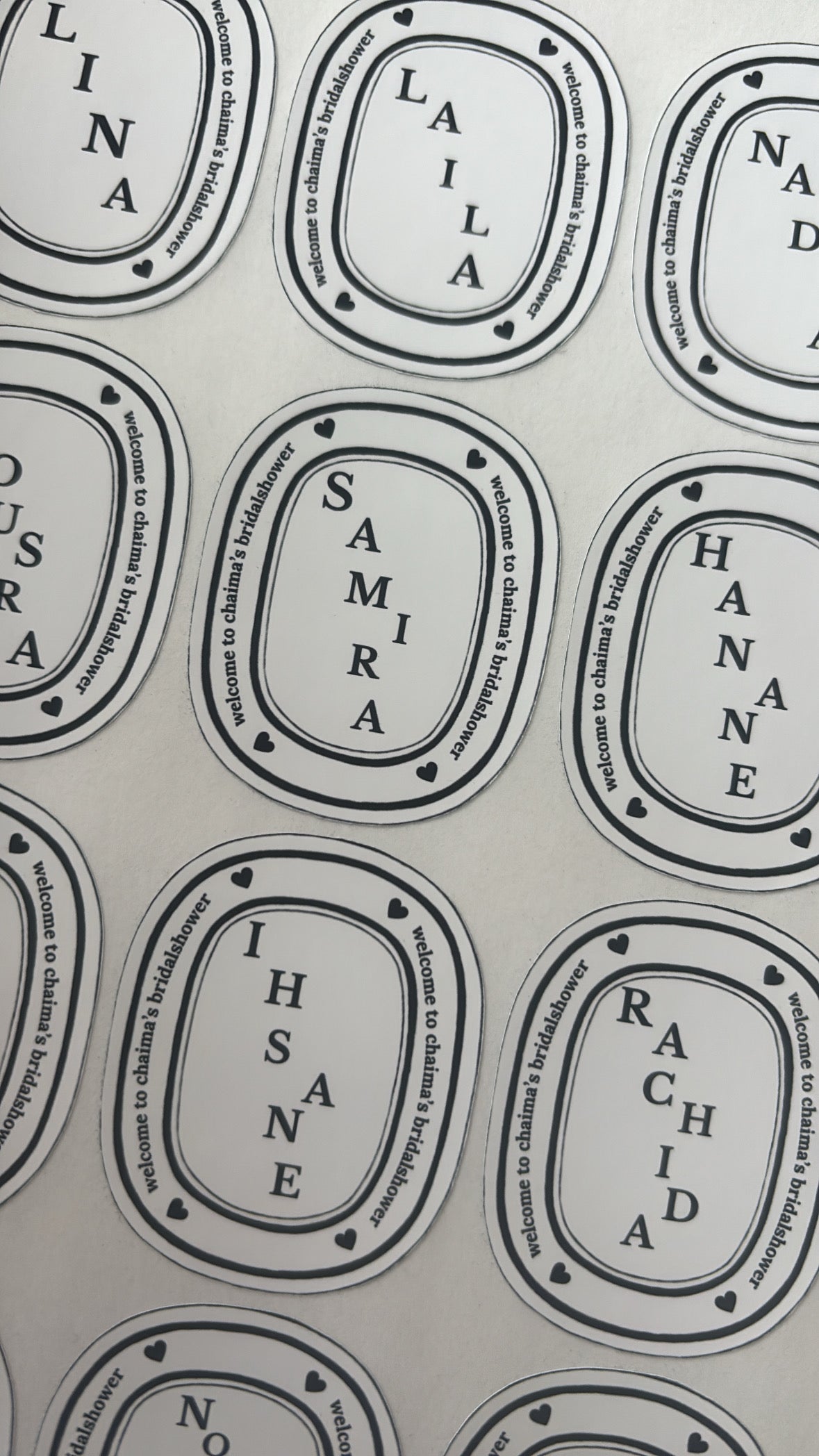 Gepersonaliseerde Diptyque-stijl stickers