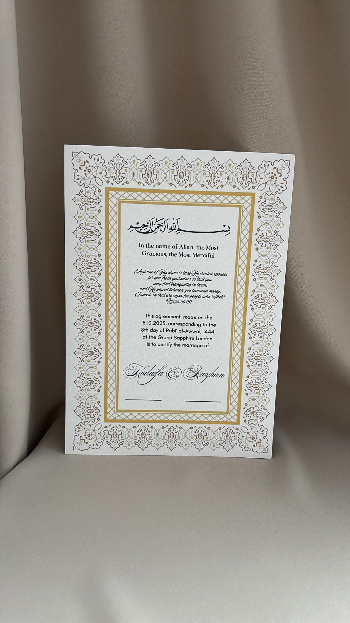 Nikah certificaat