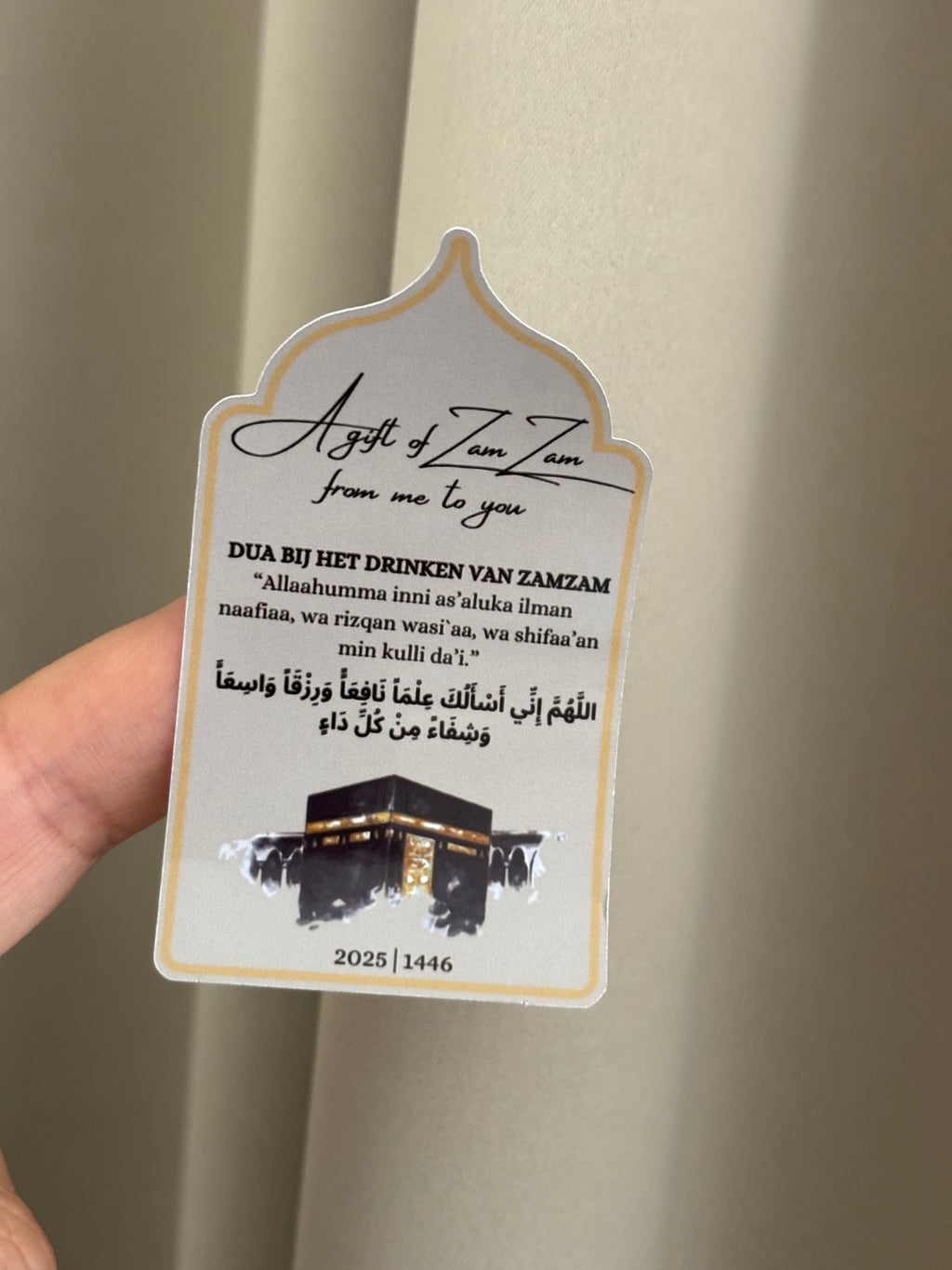 A gift of zamzam stickers  Nude