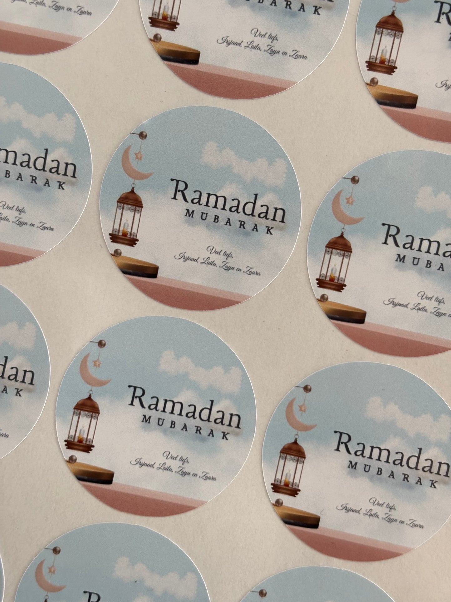 Ramadan / Eid Mubarak ronde stickers