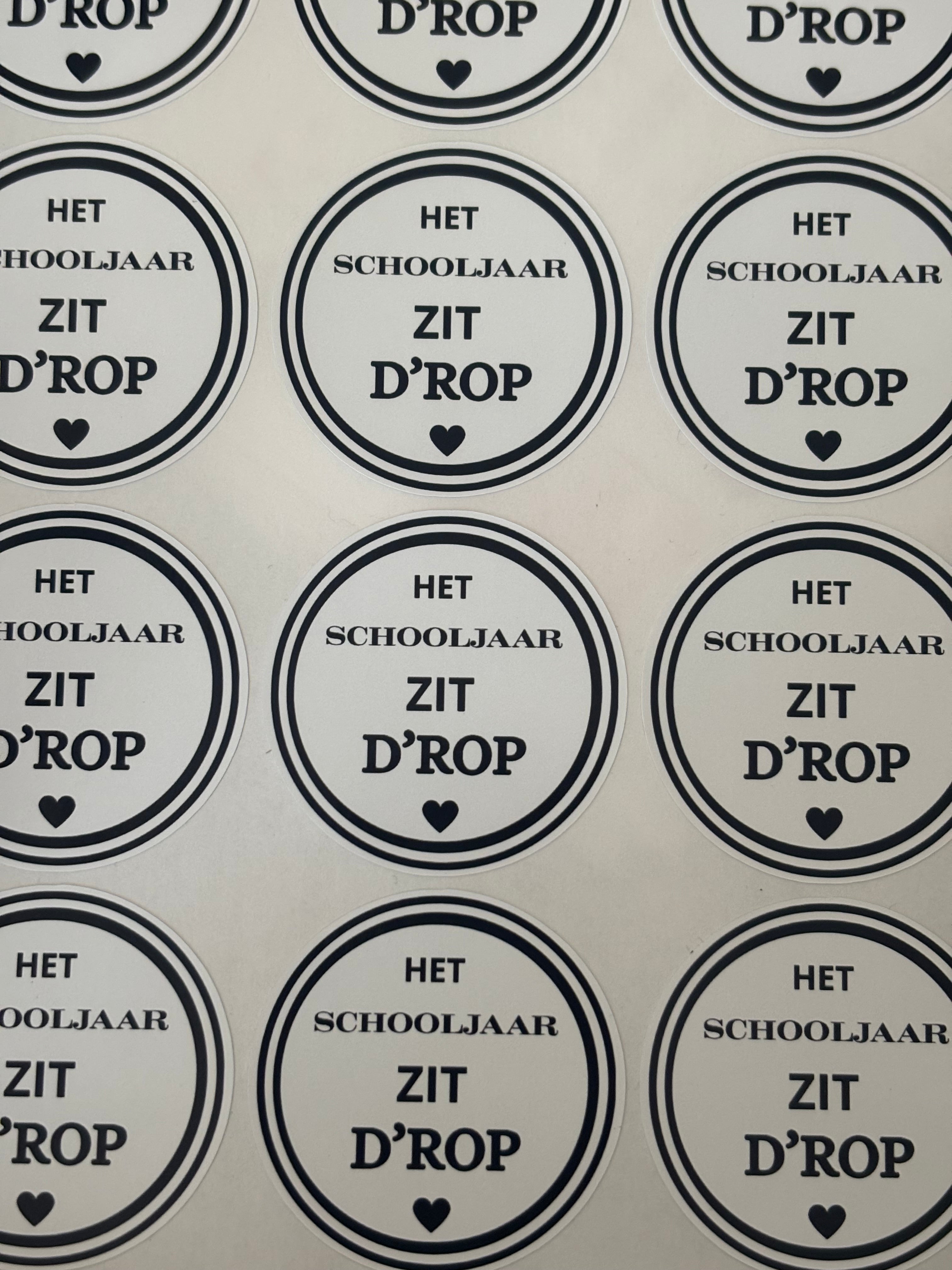 Het schooljaar zit D’ROP stickers