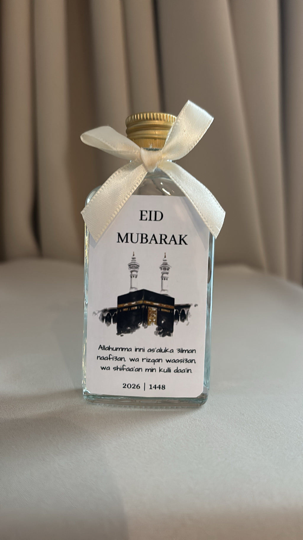 Eid Mubarak zamzam flesje met dua