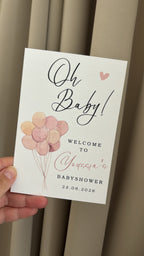 Babyshower Tafelkaart | Oh baby!
