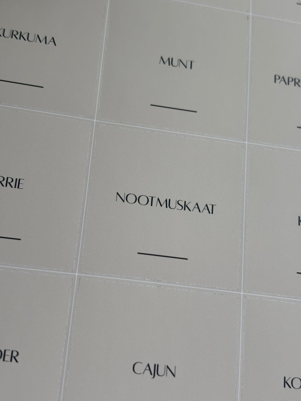Kruidenlabels| licht beige |Alta