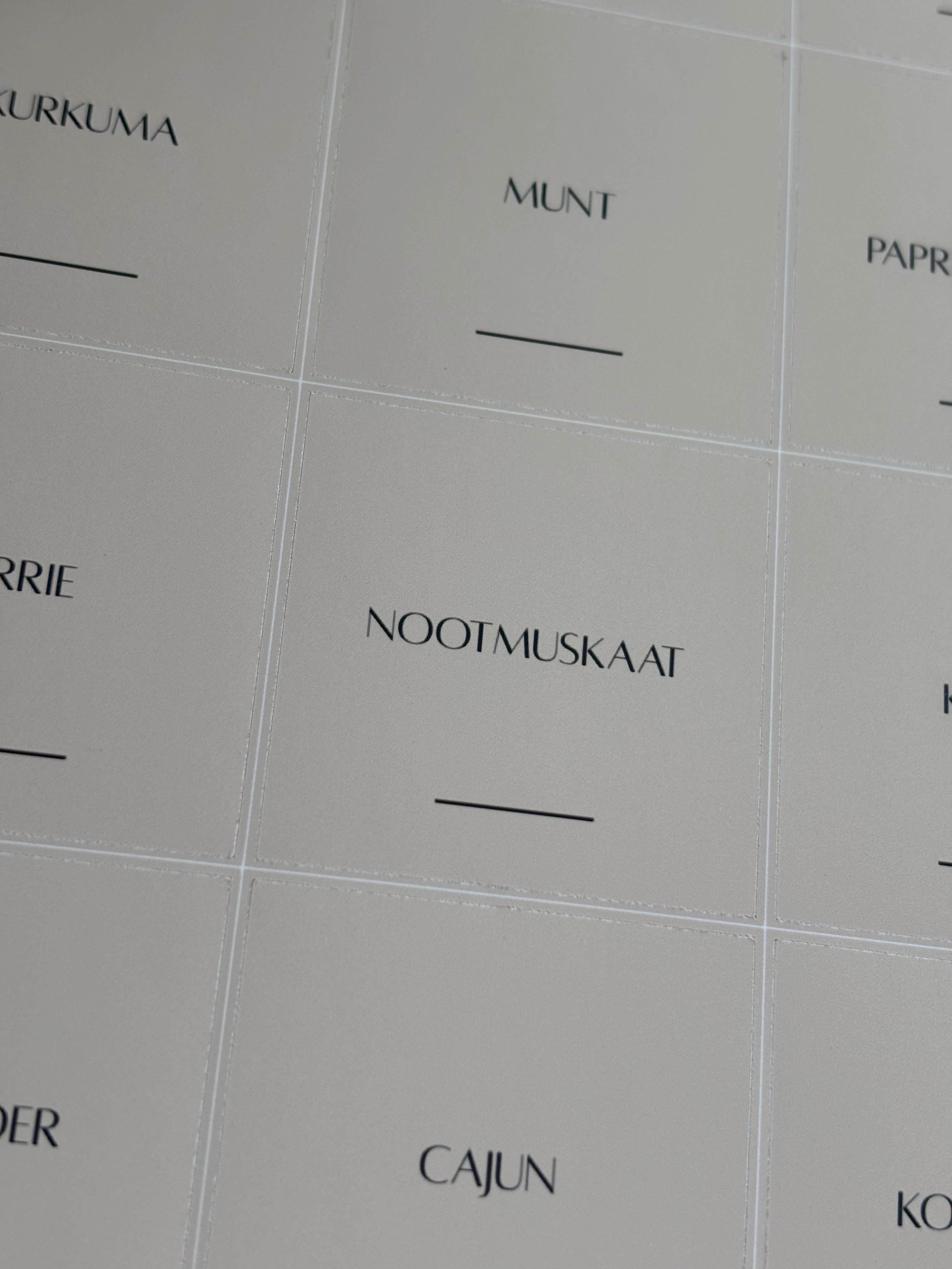 Kruidenlabels| licht beige |Alta