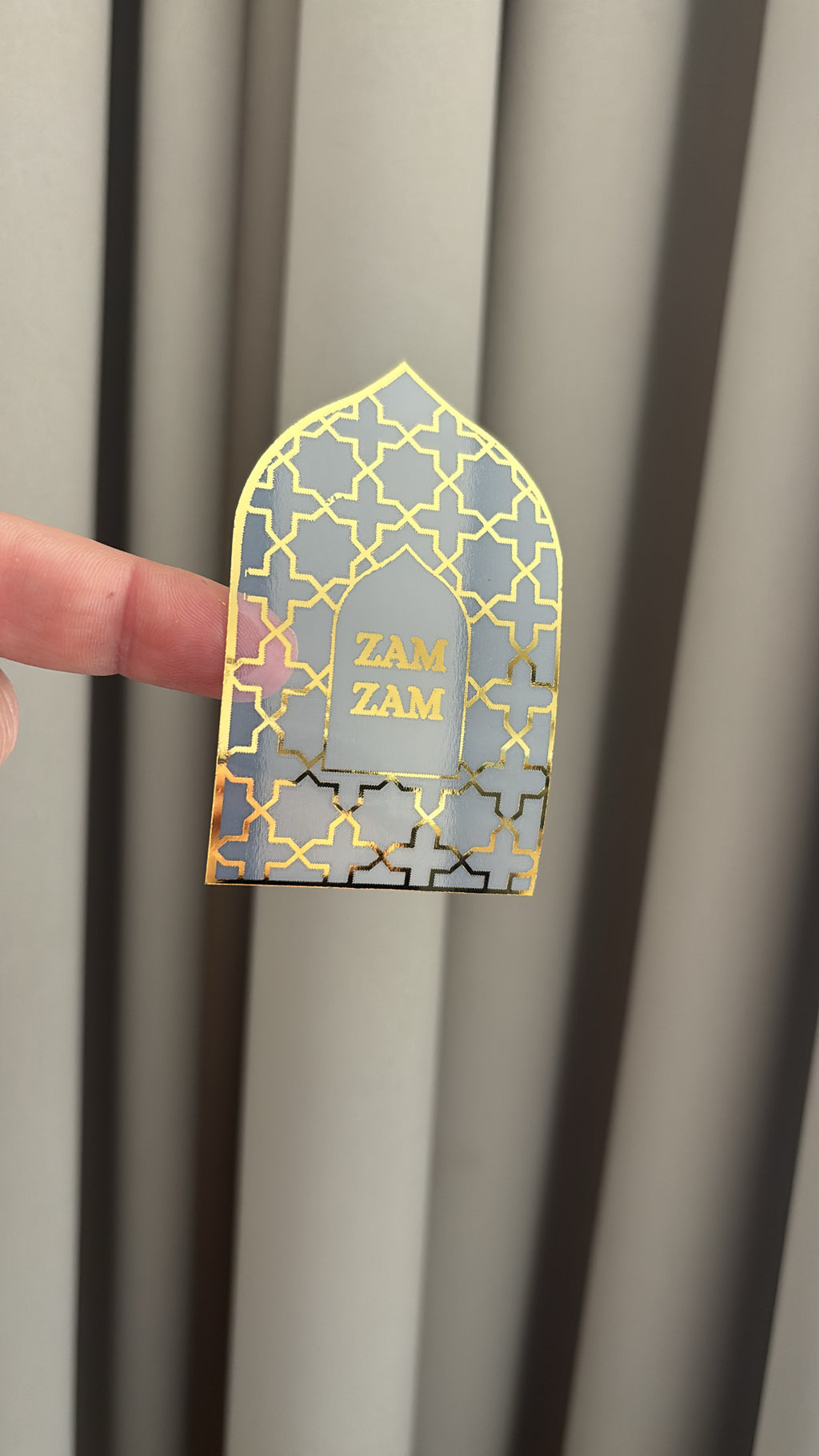Zamzam stickers goud | semi transparant