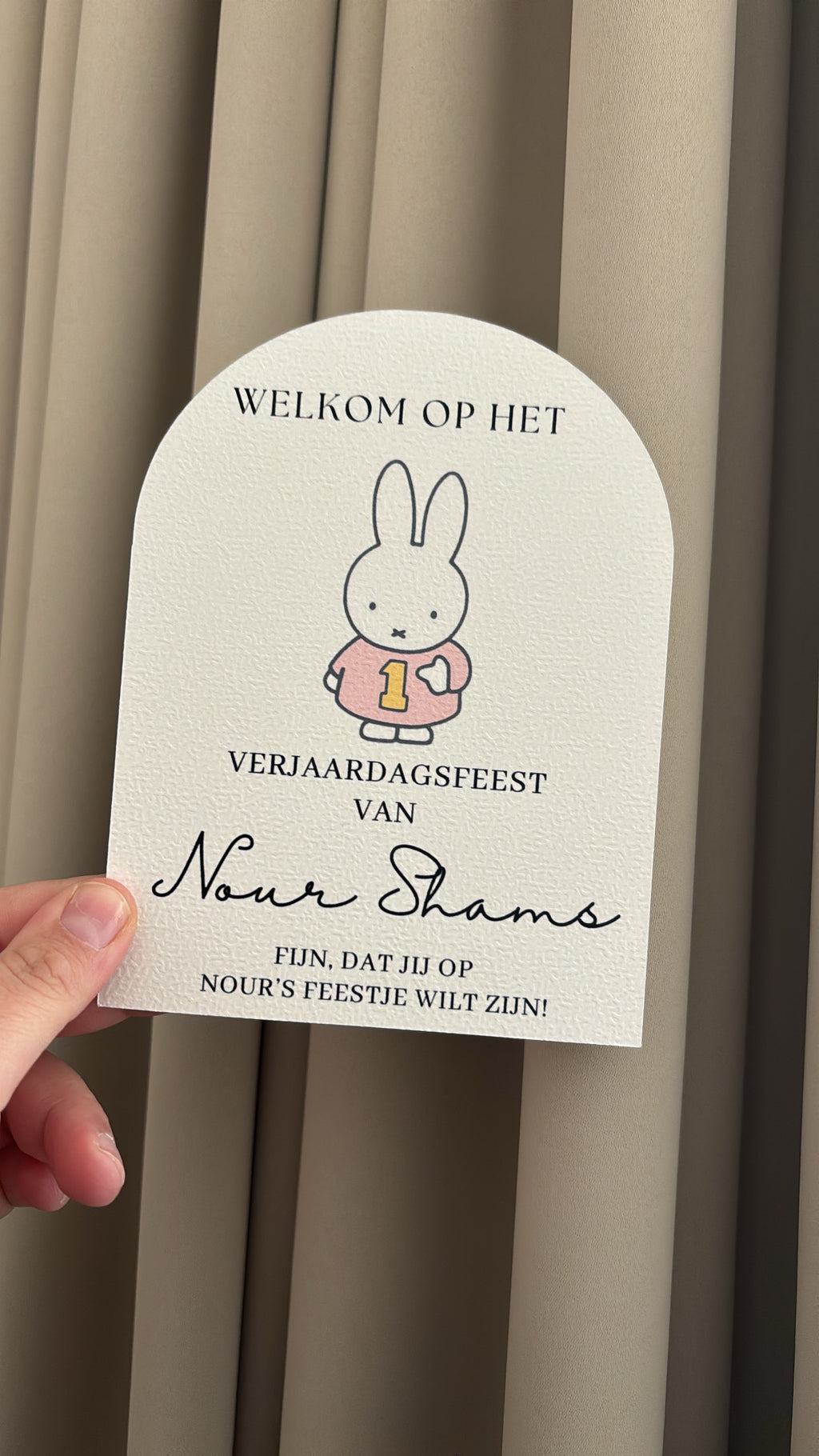 Babyshower tafelkaart Nijntje