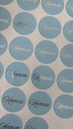 Naam stickers | zilverfolie