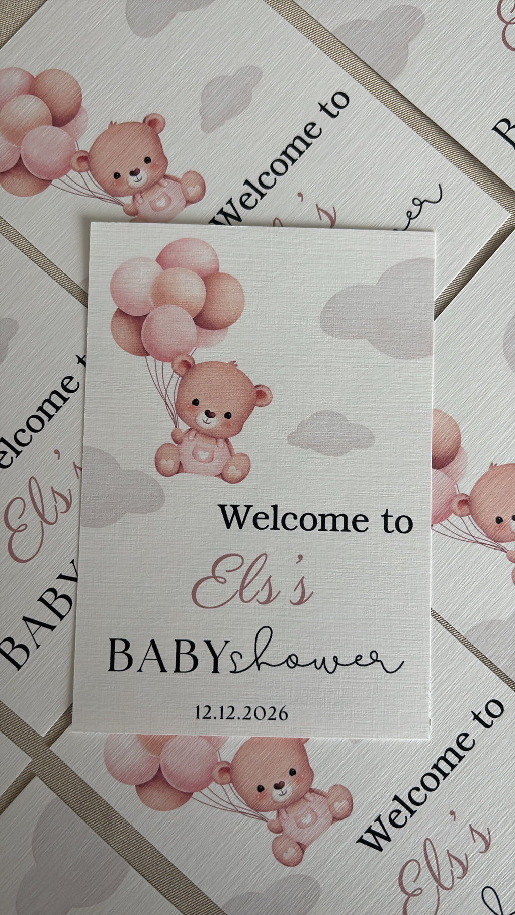 Babyshower Tafelkaart | beer