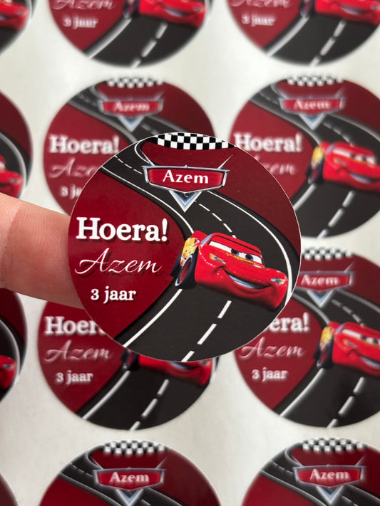 Cars traktatie stickers