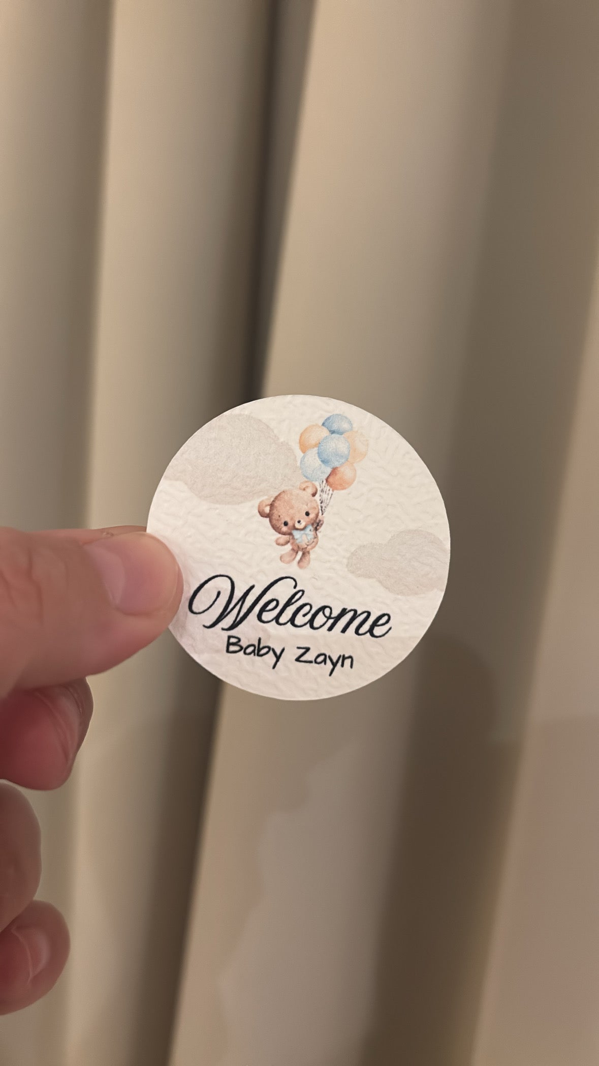 Welcome baby ronde kaartjes