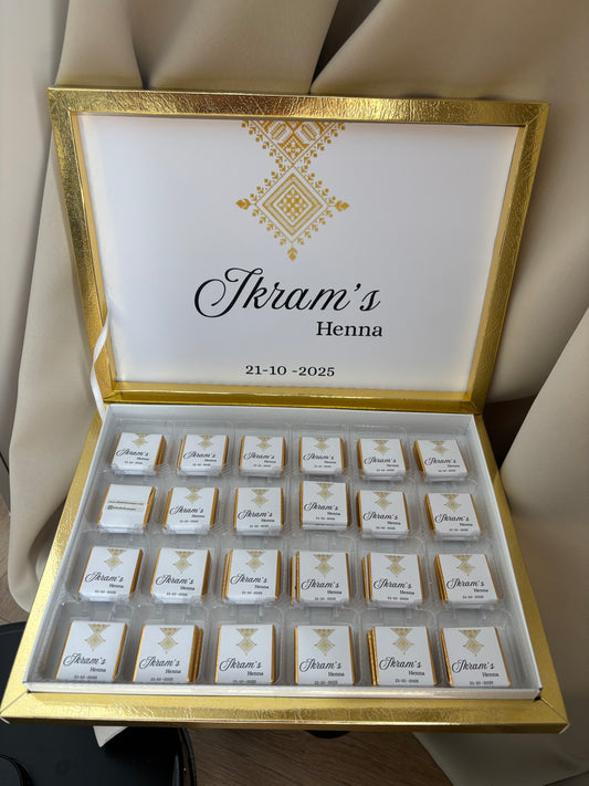 Chocoladebox voor Henna|  met inhoud & ontwerp