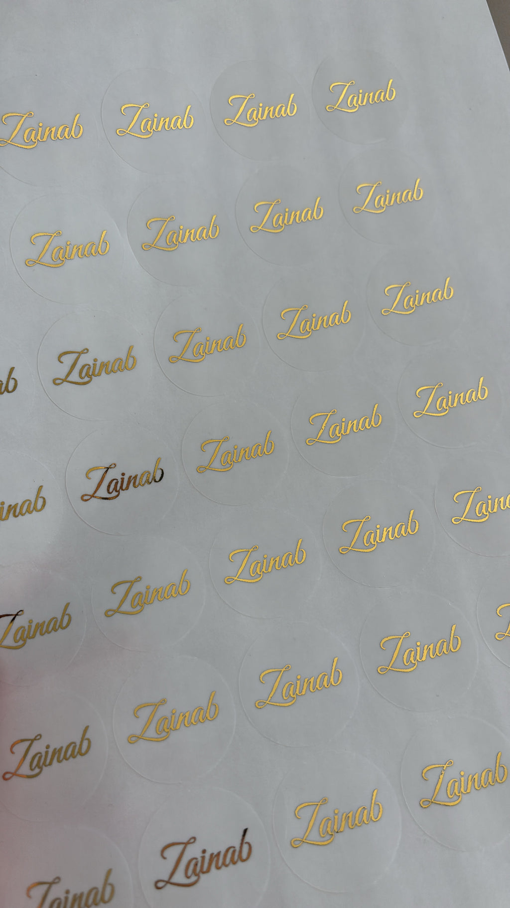 Goudfolie stickers