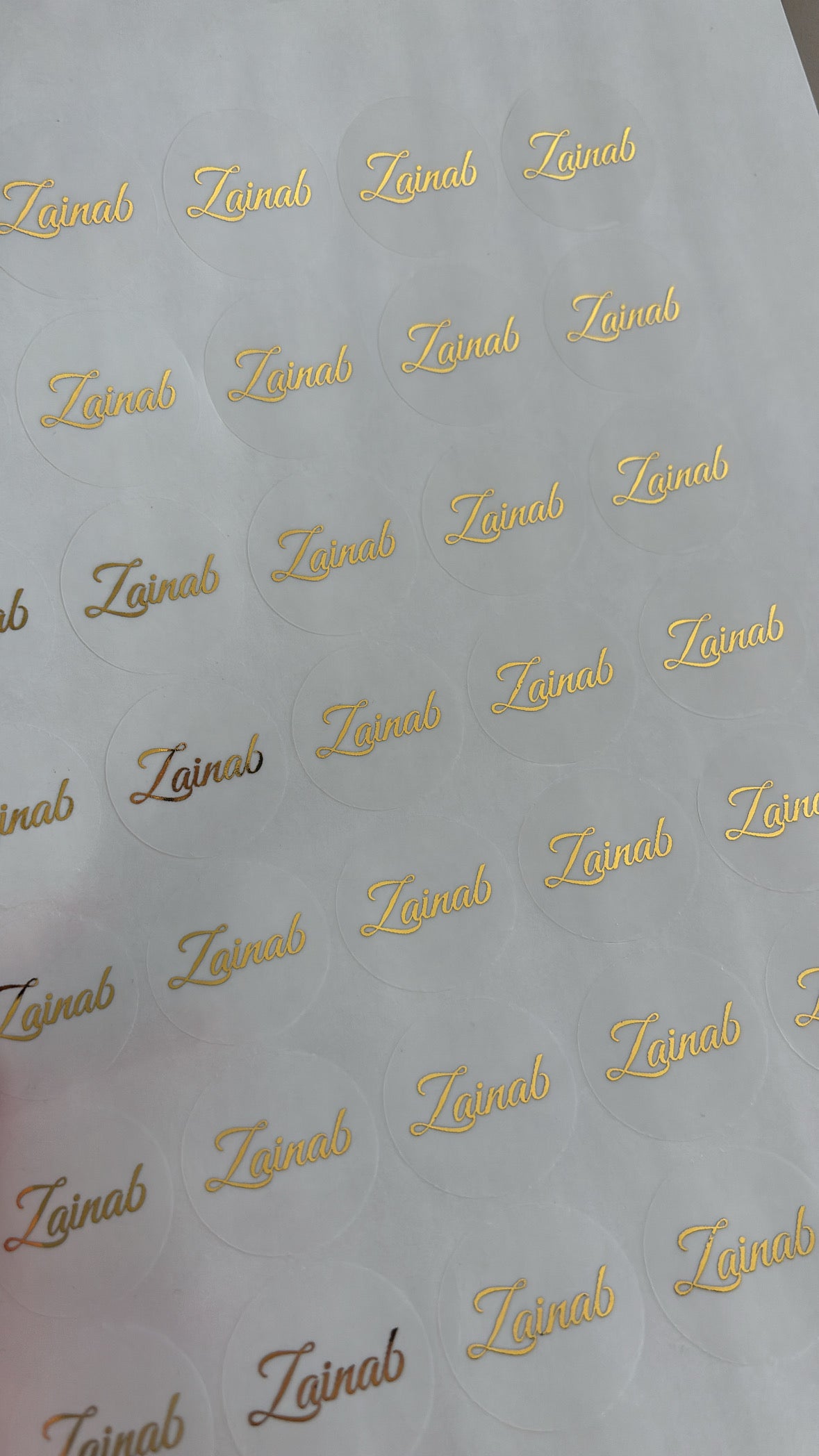 Goudfolie stickers