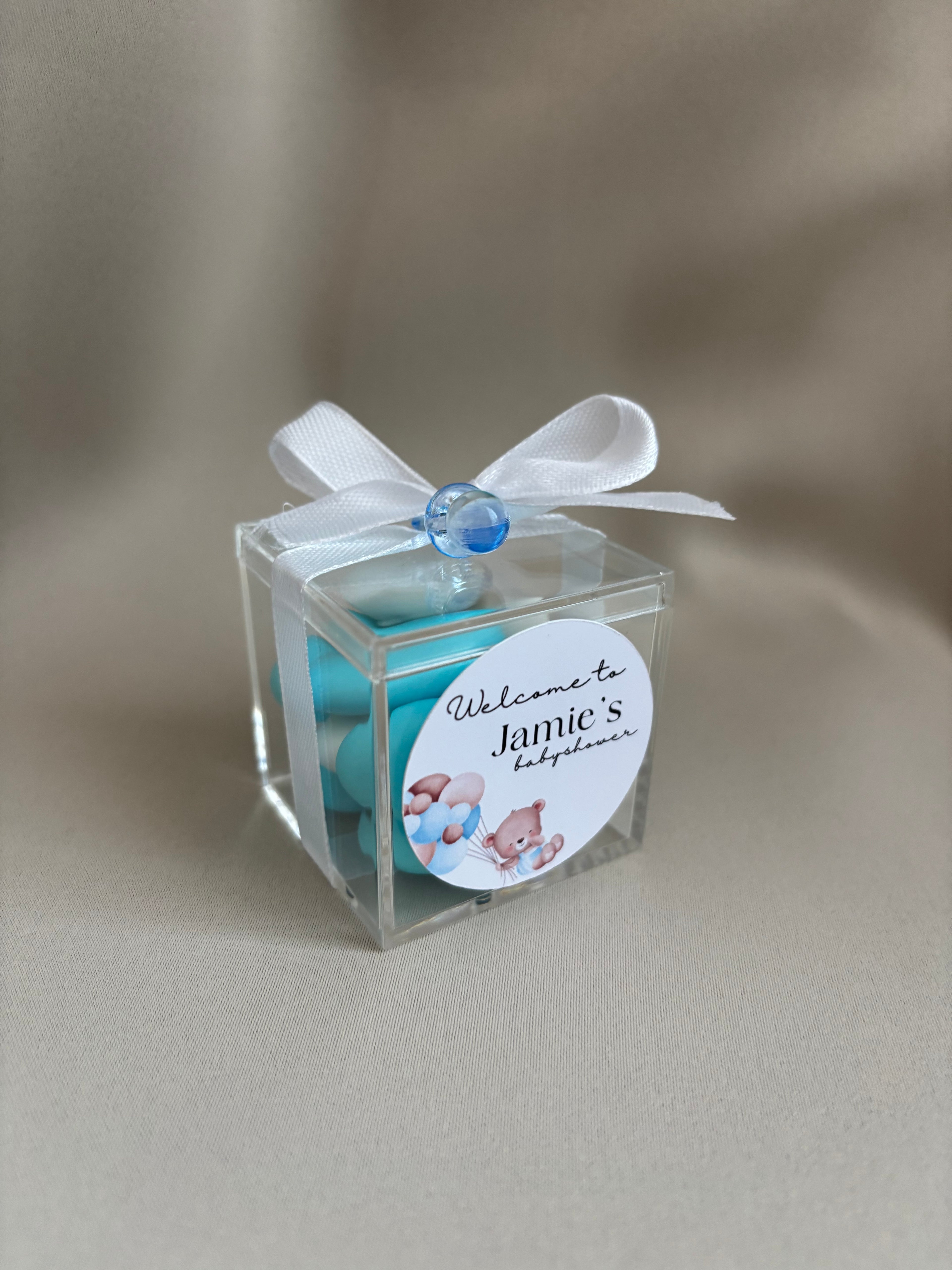 Babyshower bedankje | met amandelbonen