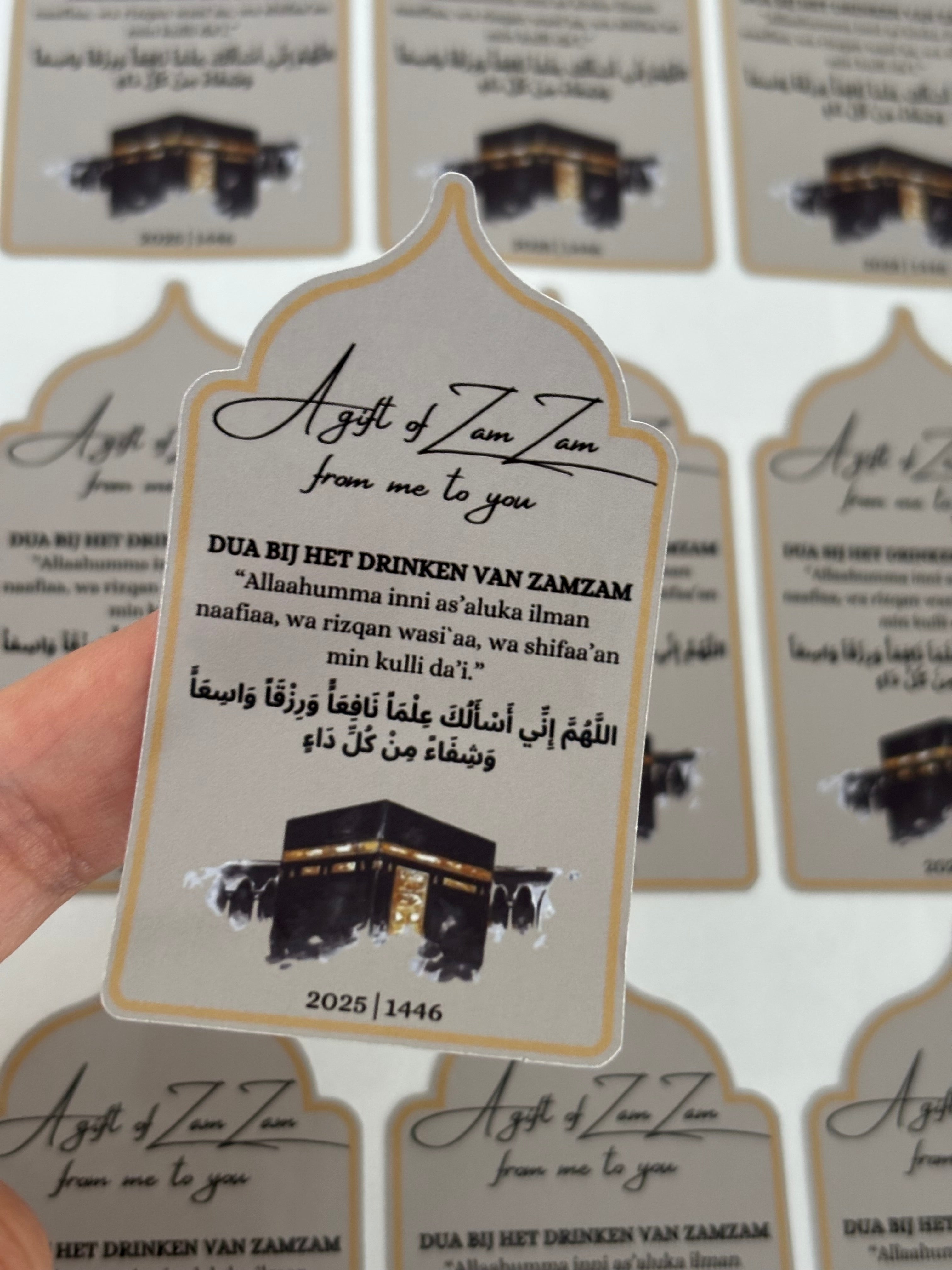 A gift of zamzam stickers  Nude