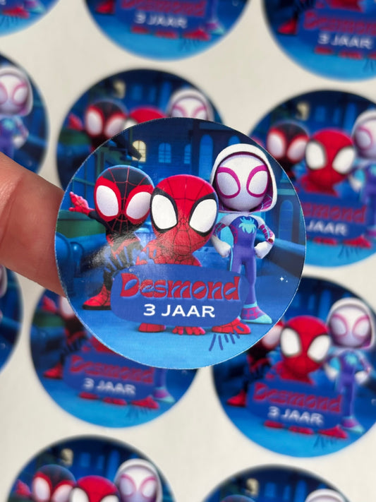 Traktatie sticker | spidey