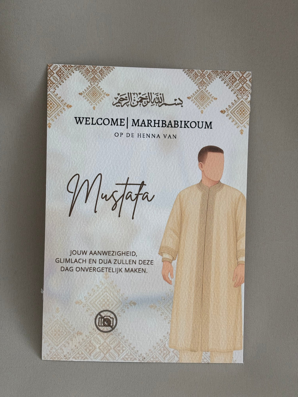 Marhababikoum tafelkaart mannen | Henna