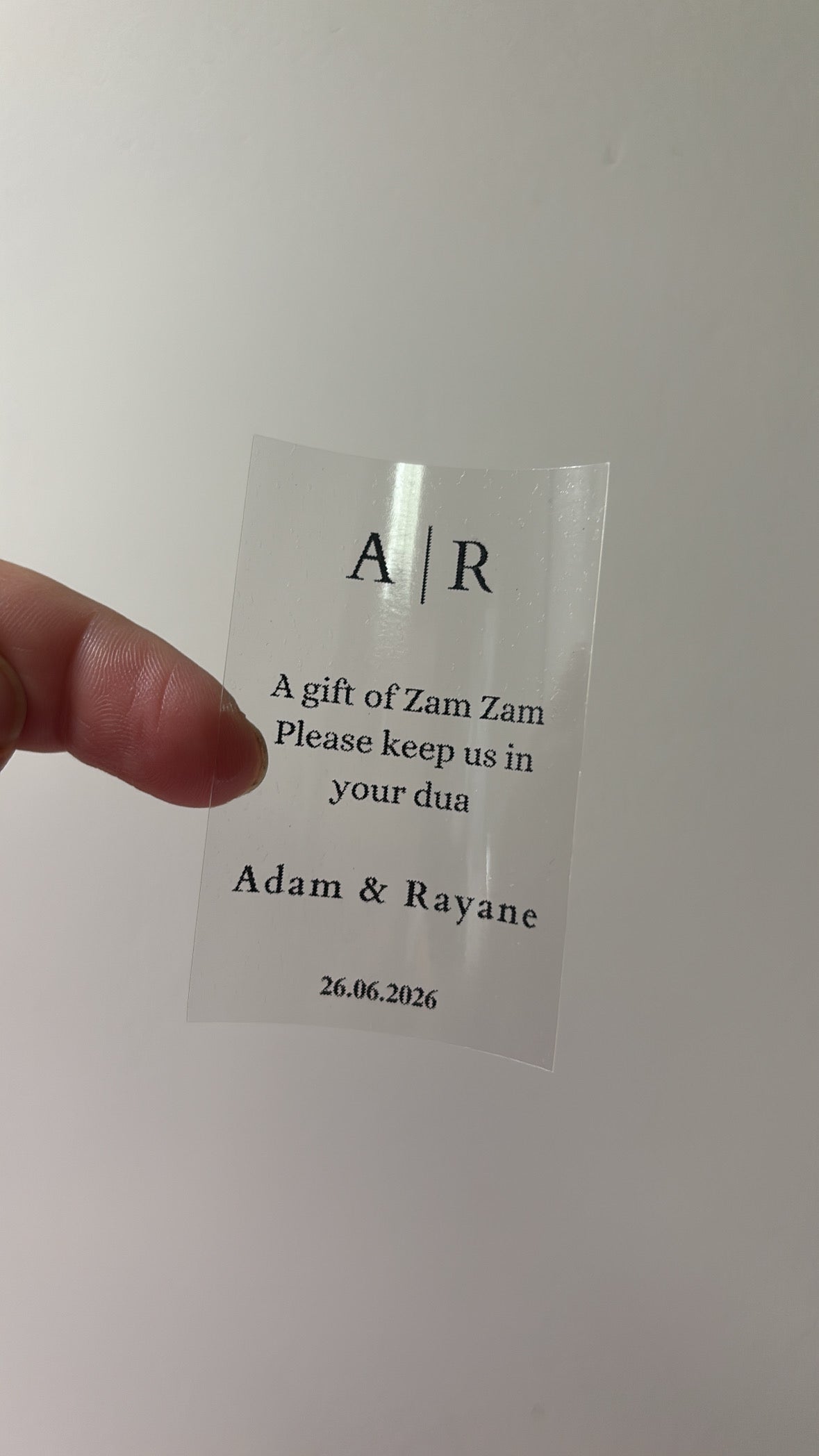 A gift of zamzam stickers transparante 