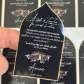 A gift of zamzam stickers zwart met goud