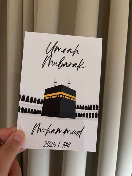 Umrah of Hadj Mubarak | tafelkaart