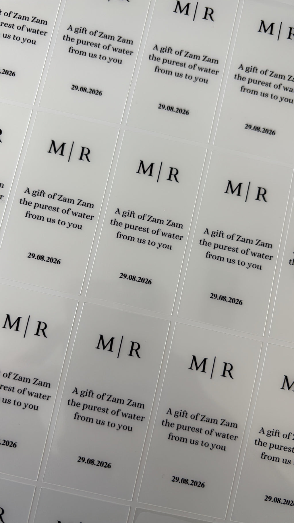 A gift of zamzam stickers transparant stickers