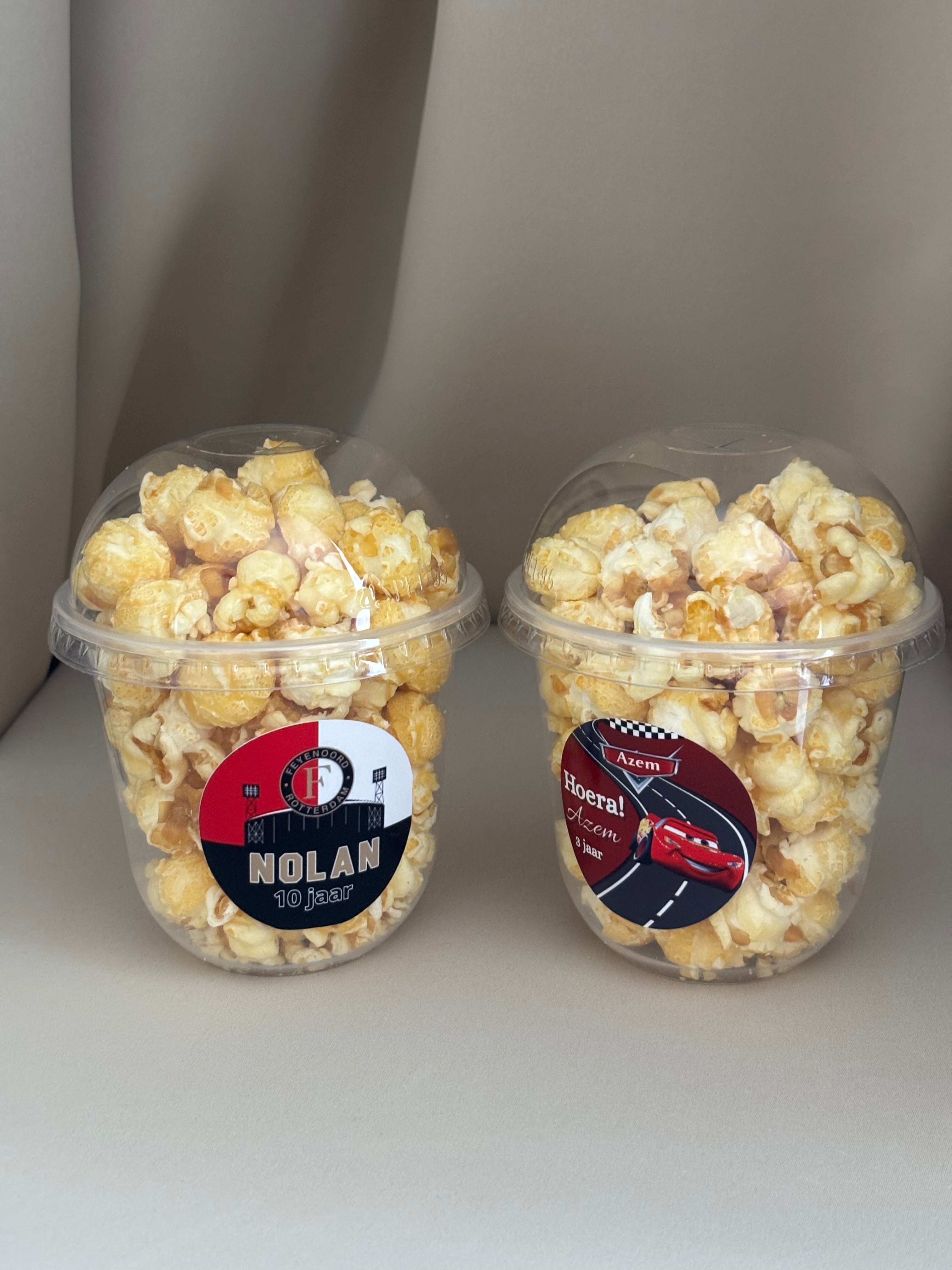 Popcorn Traktatiebeker | eigen thema mogelijk