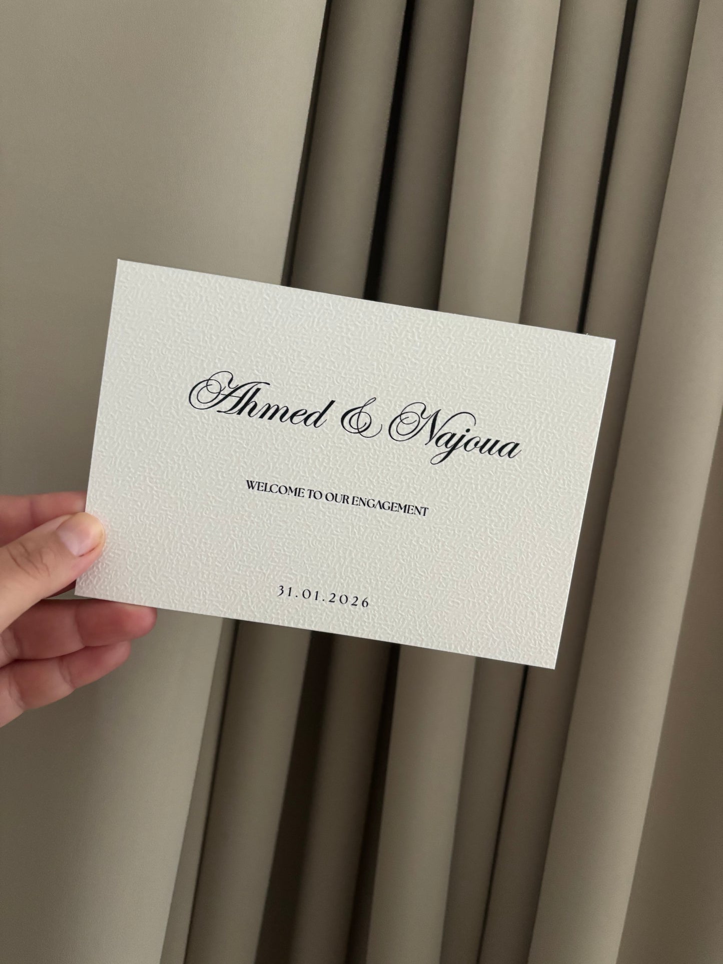 Tafelkaart verloving | liggend