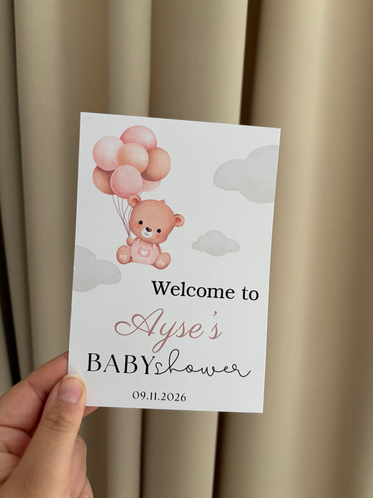 Babyshower Tafelkaart | beer