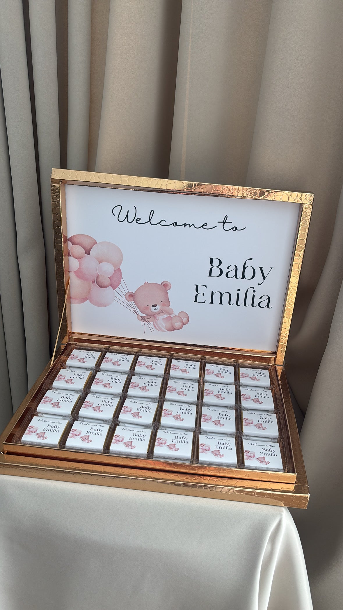Babyshower chocoladebox