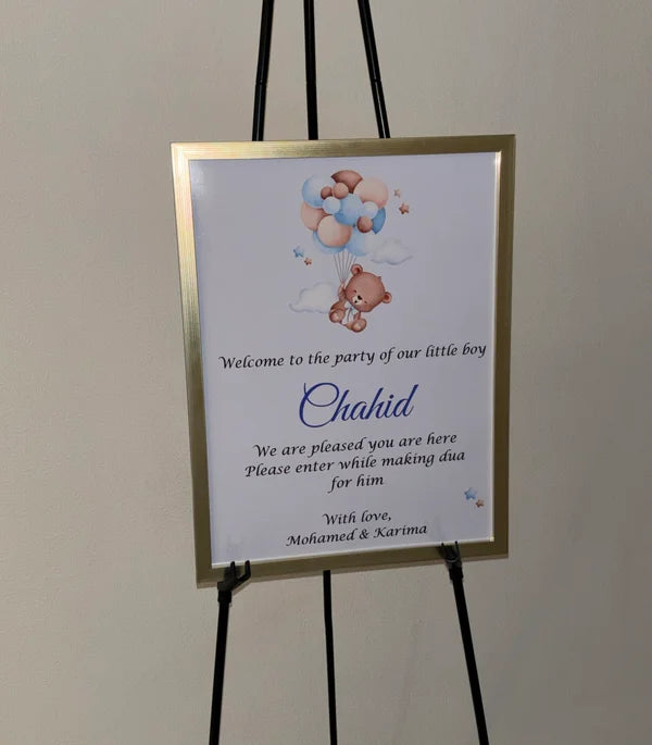 Babyshower welkomslijst A3