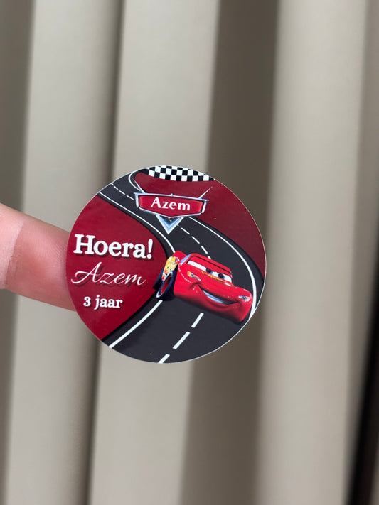 Cars traktatie stickers
