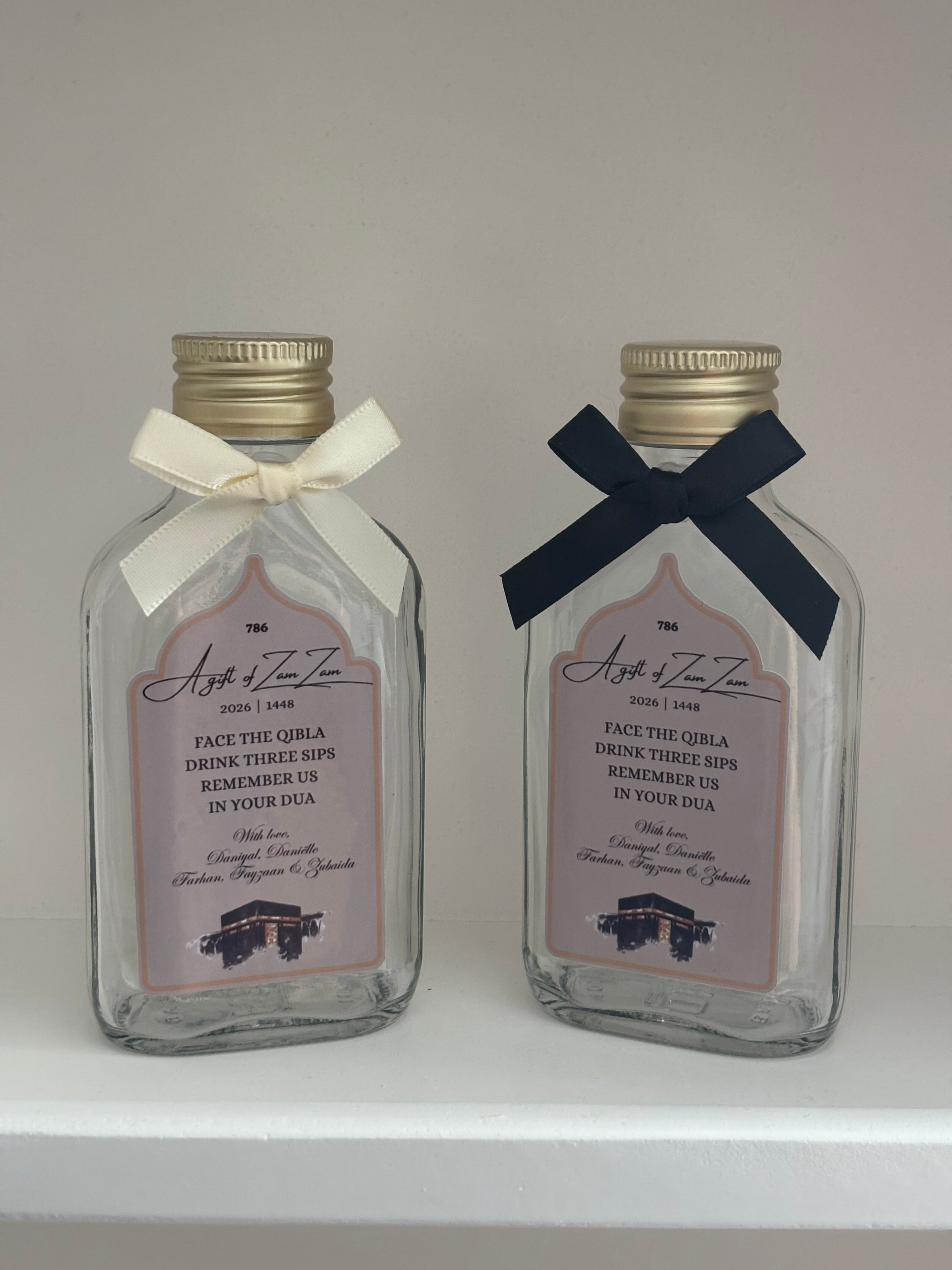 Face the Qibla, drink three sips flesjes 100ML