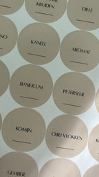 Kruidenlabels rond Alta| beige