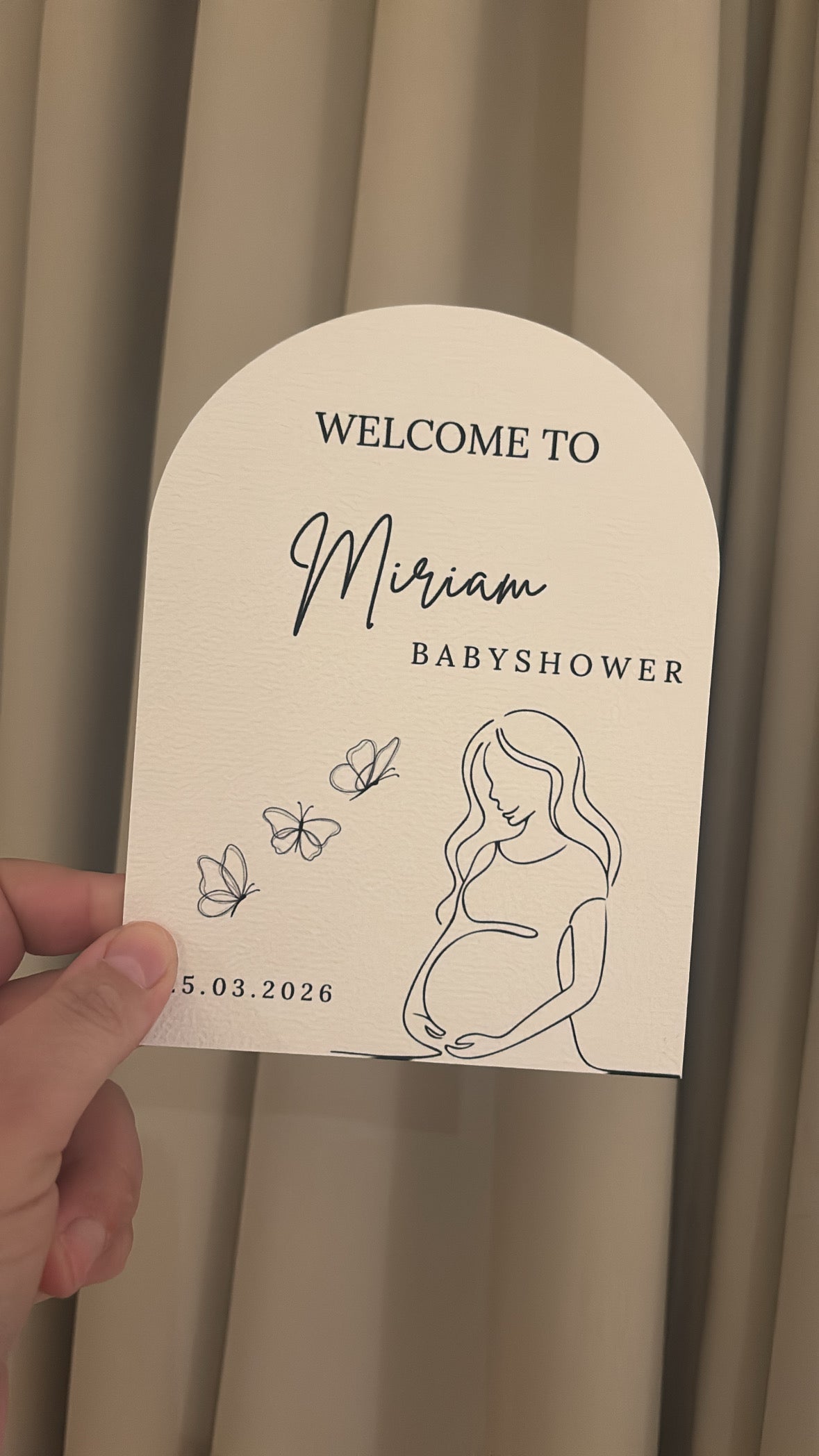 Welcome babyshower tafelkaart