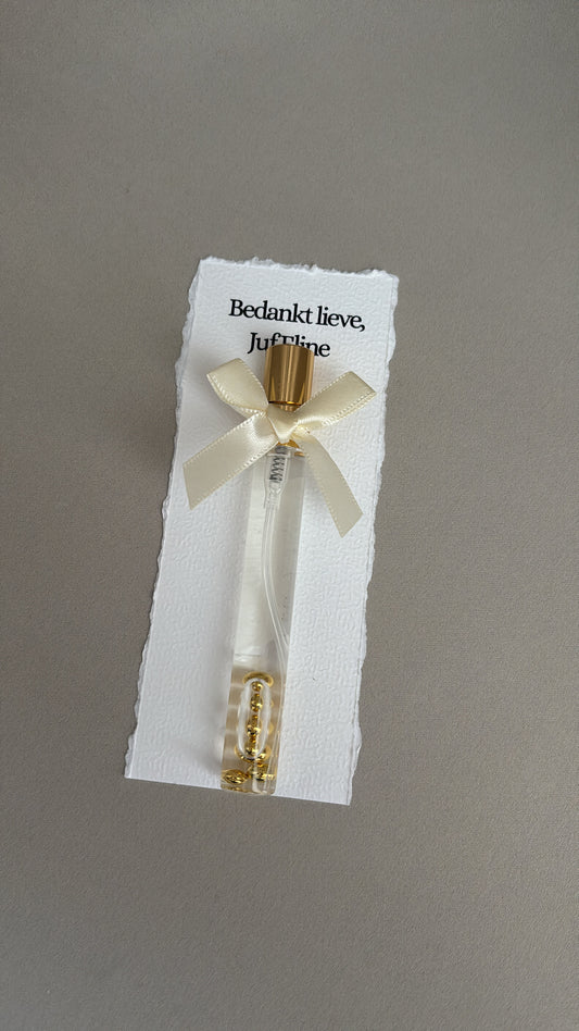 Luxe Parfumflesje | bedankt juf/meester