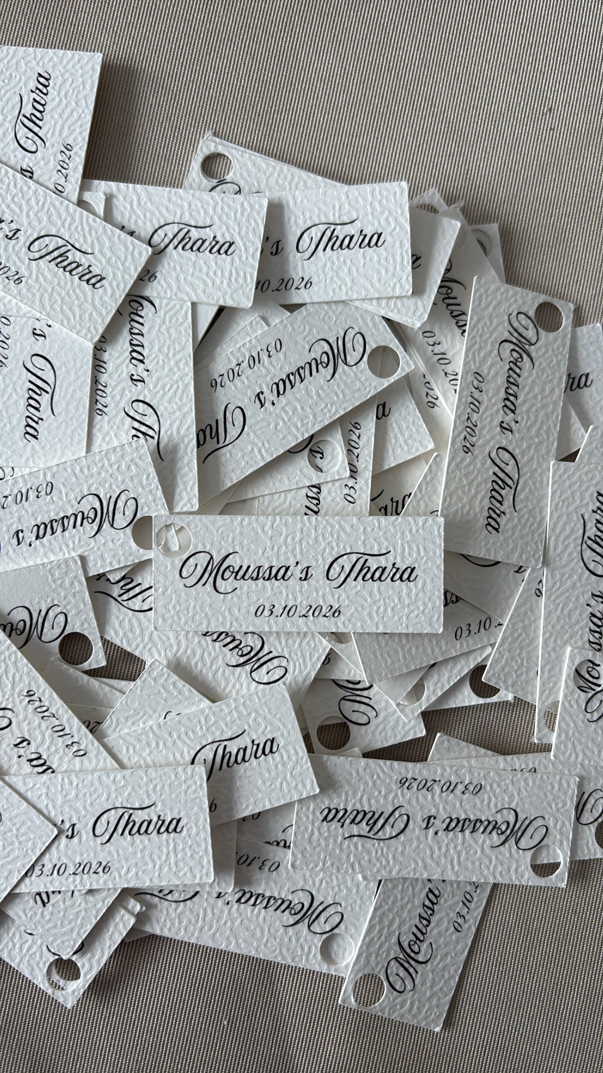 Thara Hanglabels met naam