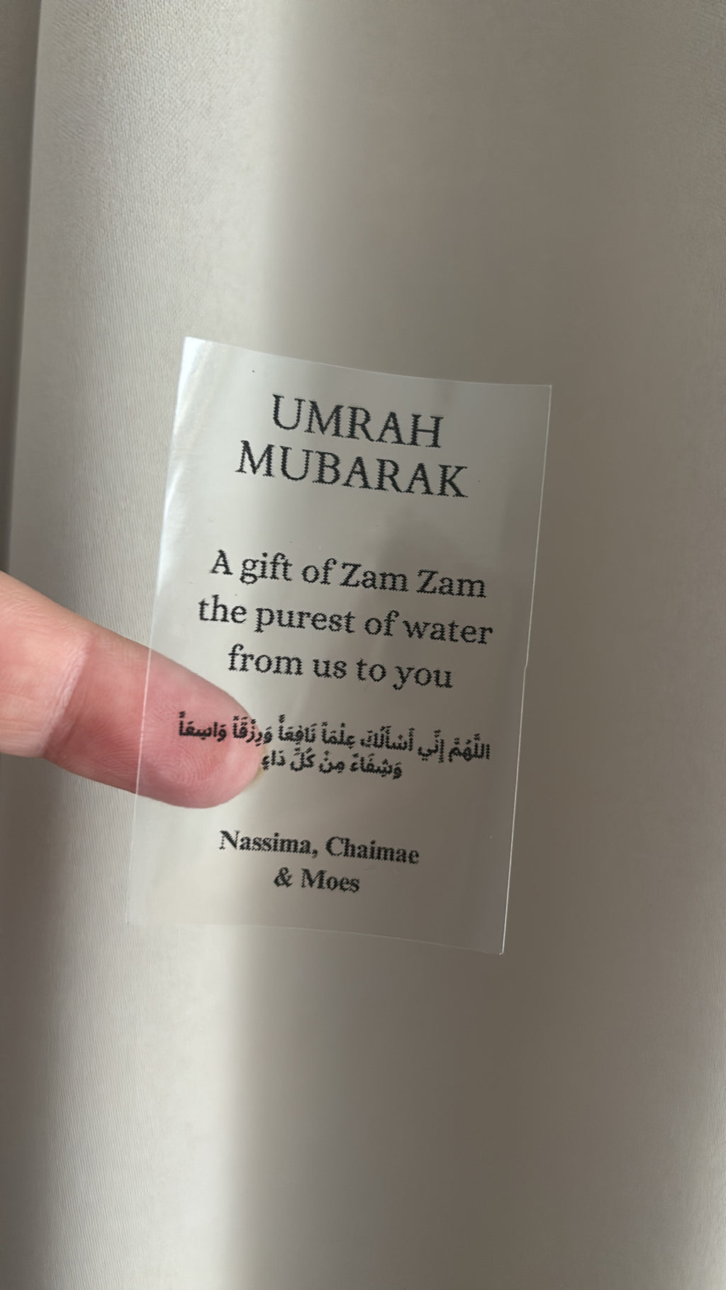 Transparante stickers | Umrah Mubarak