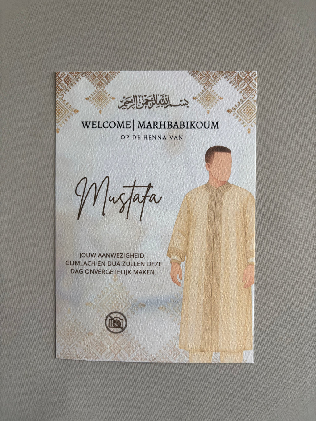 Marhababikoum tafelkaart mannen | Henna