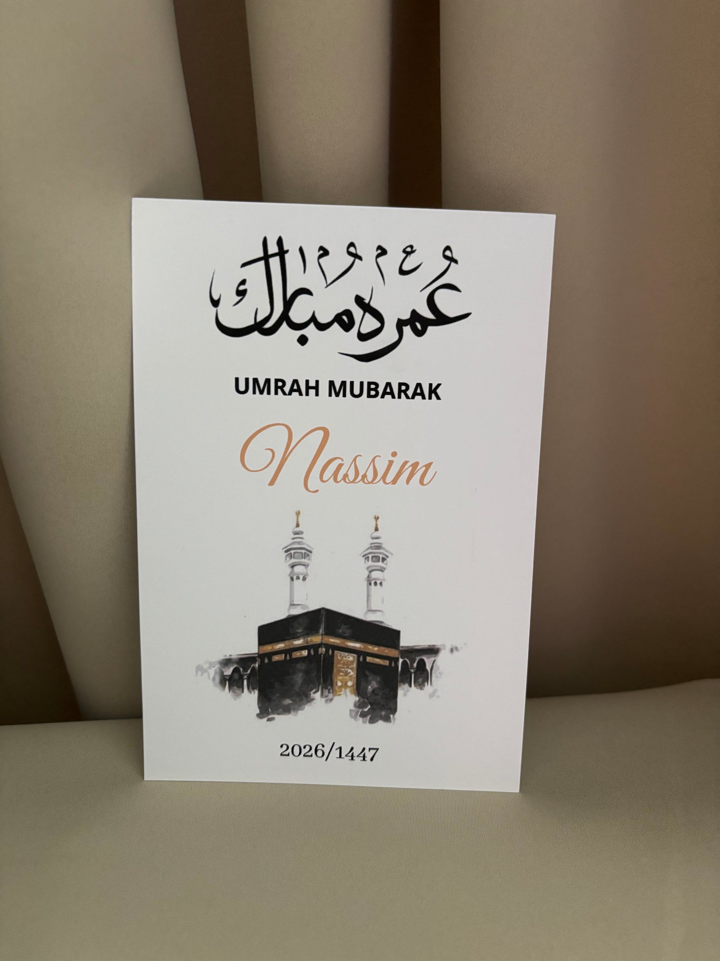 Umrah Mubarak Tafelkaart