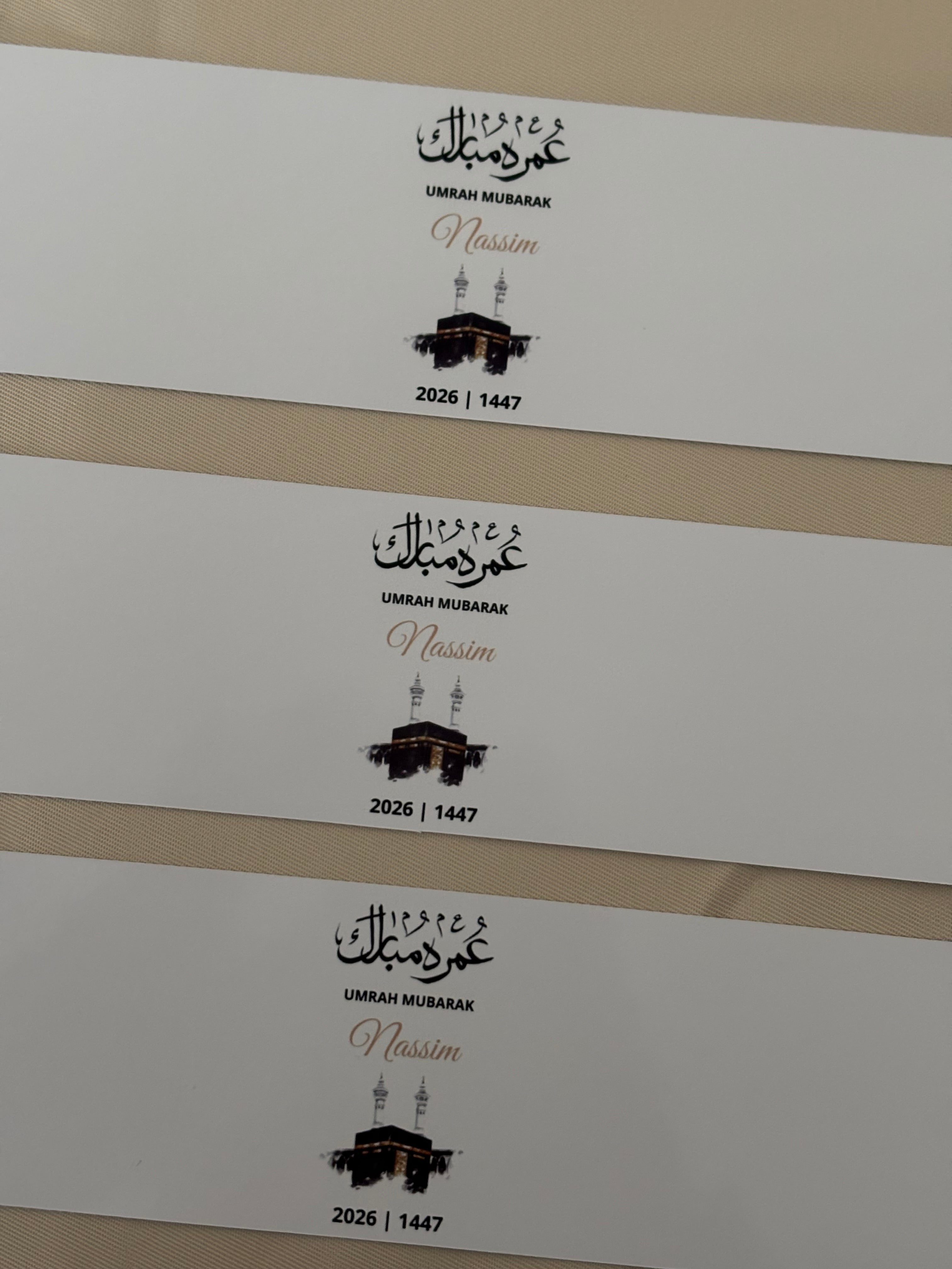 Flessenetiket | Umrah & Hadj Mubarak