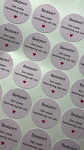 Bedankt! Een zoete herinnering van ons | stickers