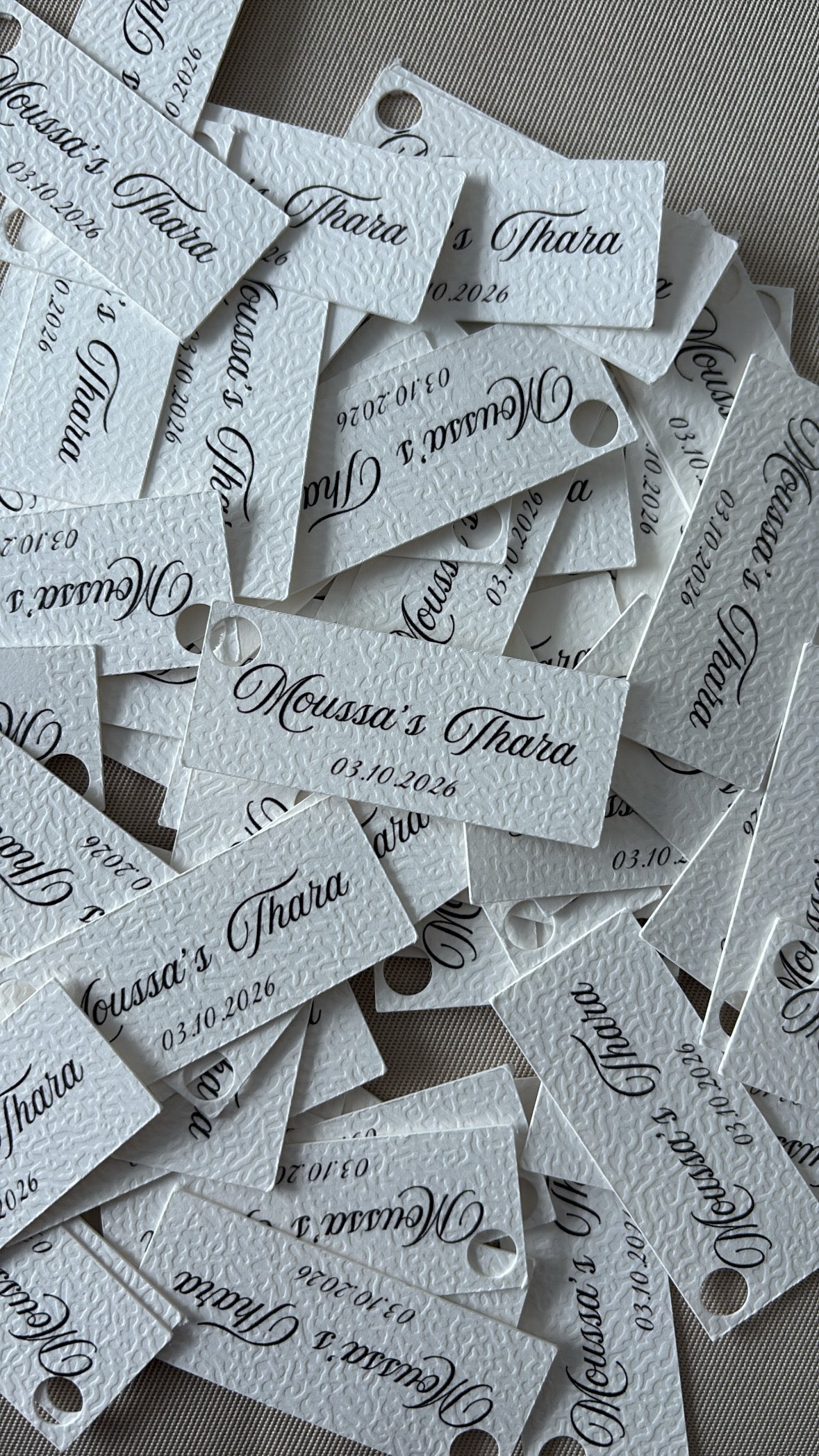 Thara Hanglabels met naam