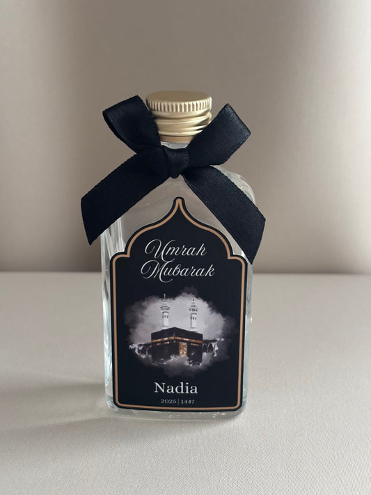 Umrah Mubarak | zwart | zamzam flesje