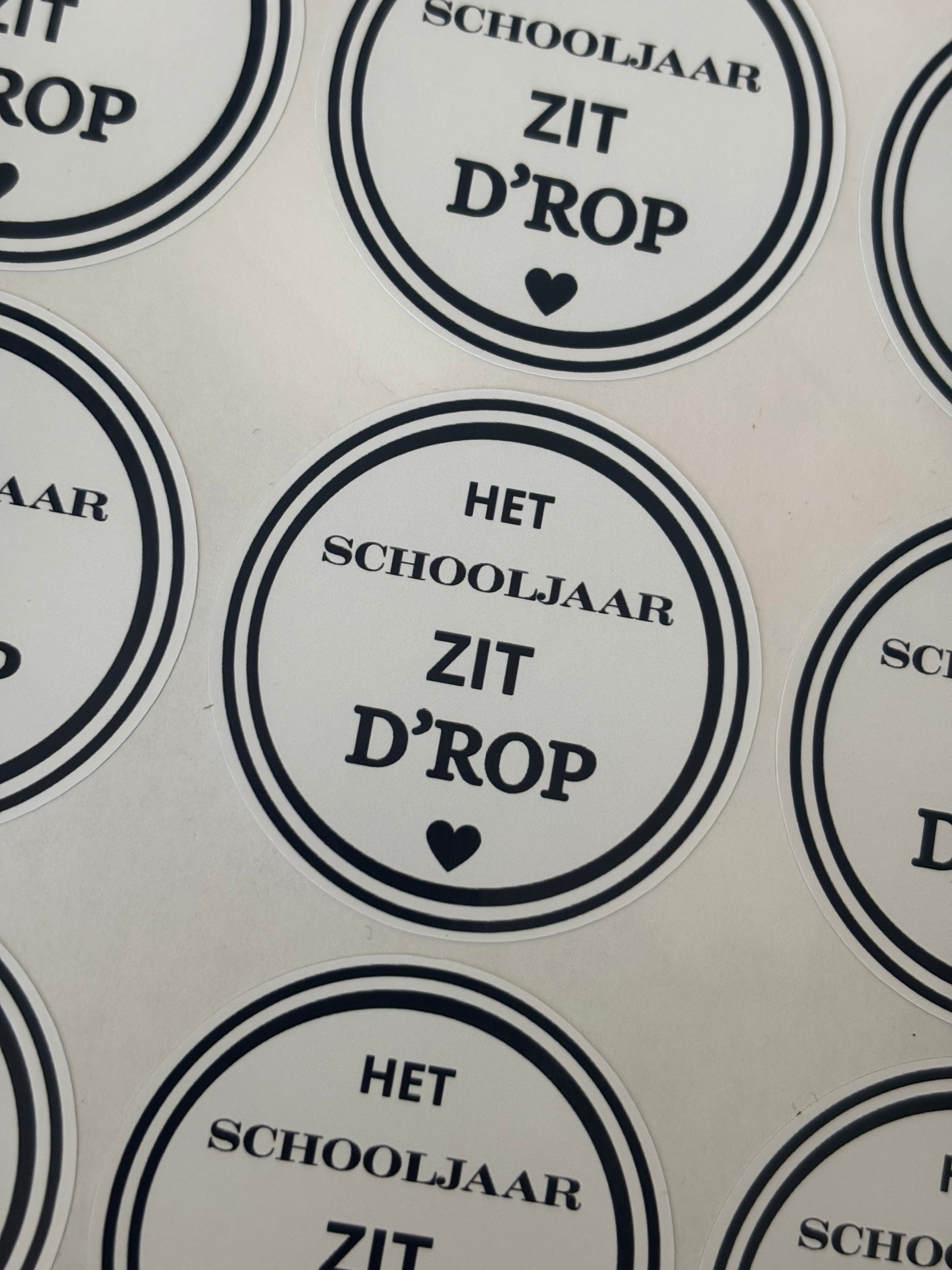 Het schooljaar zit D’ROP stickers