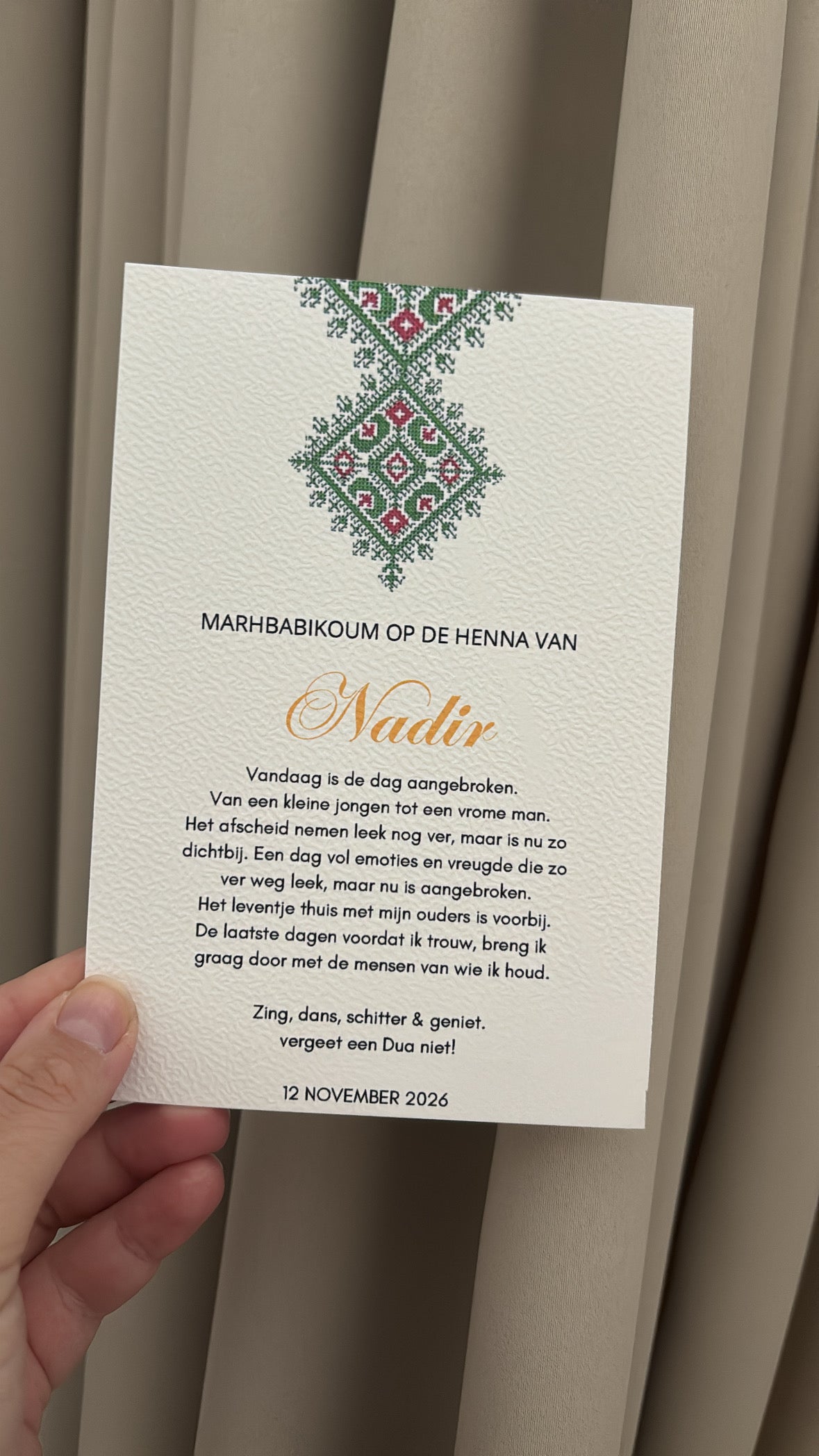 Henna Tafelkaart